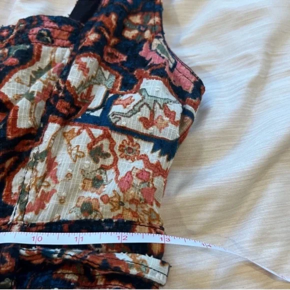 Anthropologie Square-Neck Printed Tiered Midi Dress, NEW - Picture 10 of 15